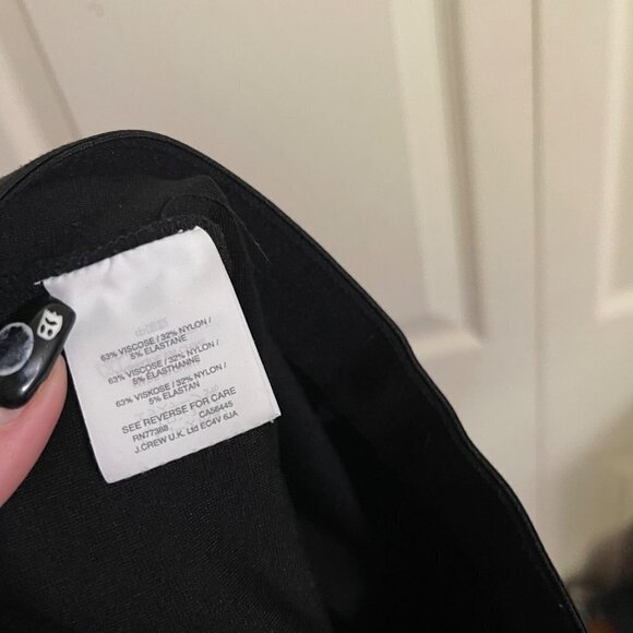 J. Crew Womens Black Exposed Zipper Back Stretch Pixie Ankle Skinny Pants Size 4 - Picture 6 of 10